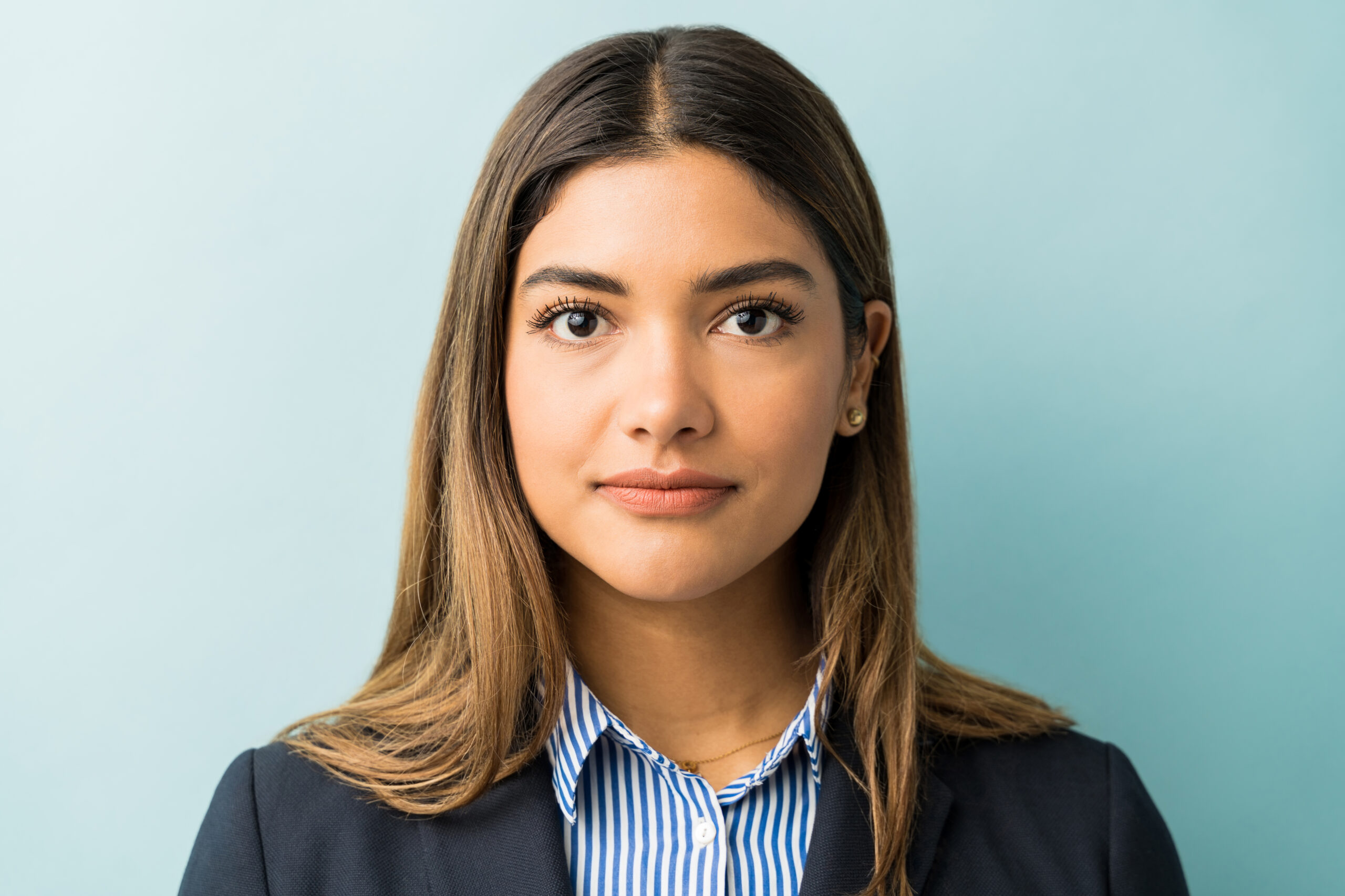 Beautiful Latin Business Executive In Studio